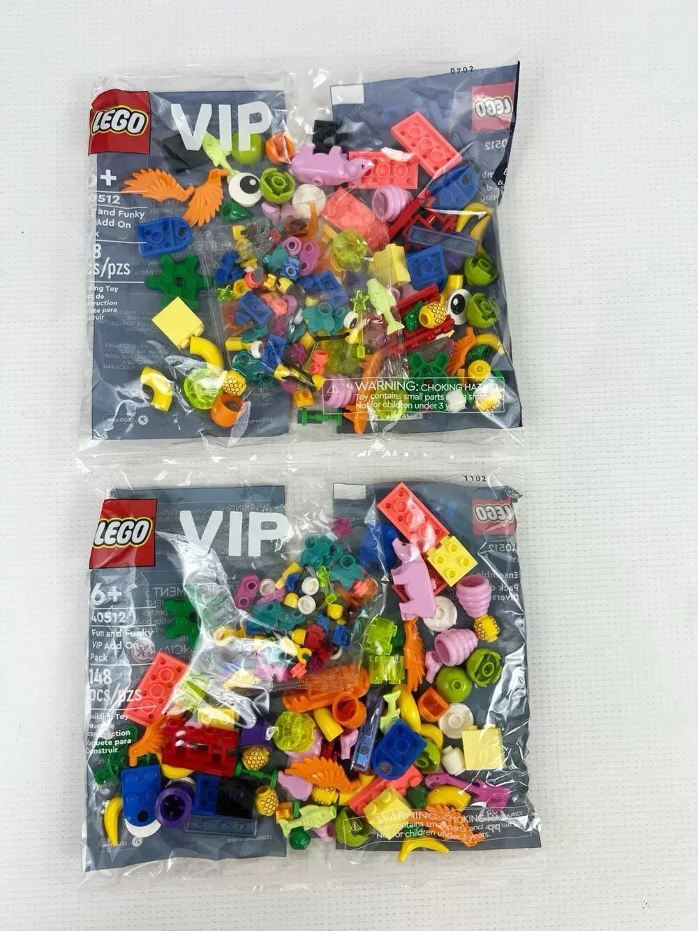 2 Packs Lego Fun And Funky VIP Add-On Pack 40512 - 148 Pieces Each (NEW)